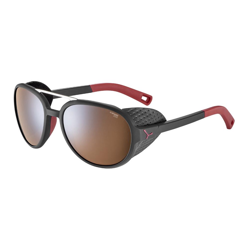 Lunettes de Soleil Cebe Summit Matt Black Red 2000 Brown Pc Ar Af Silver Flash Mirror CBSUM3