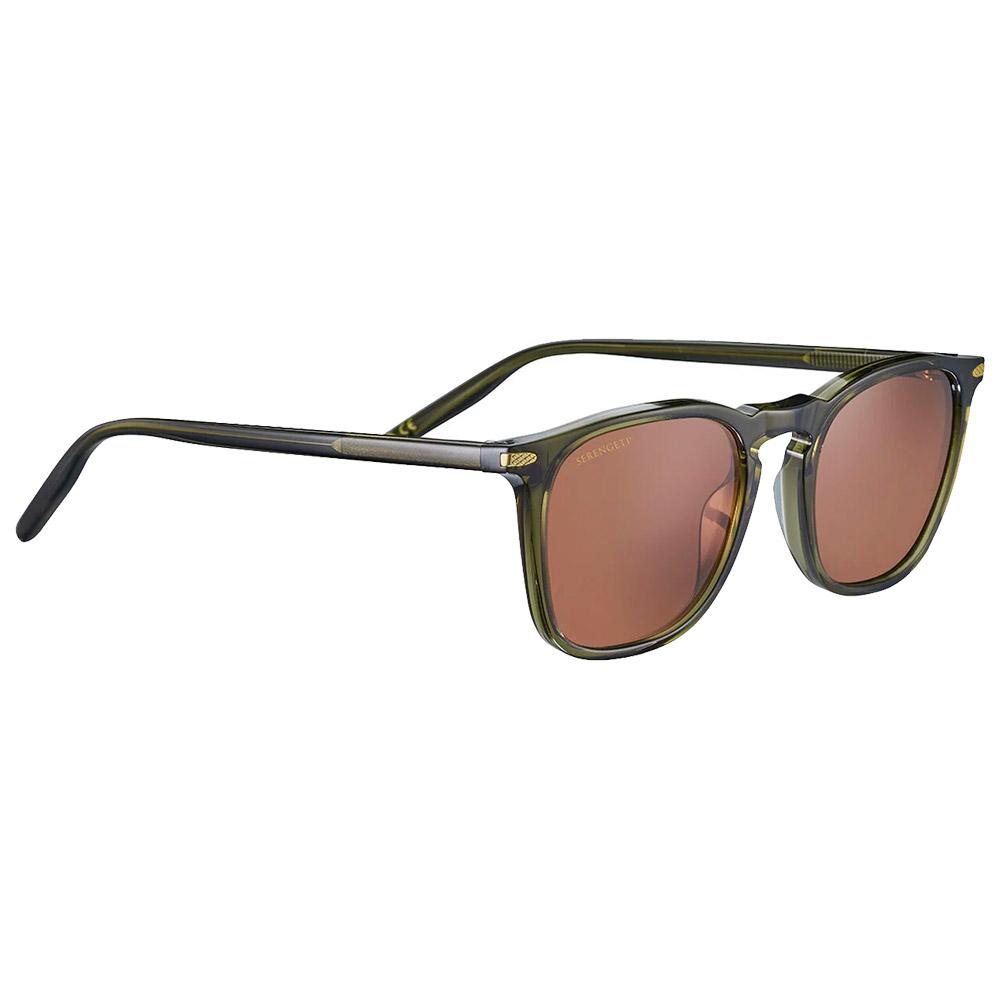 Lunettes de Soleil Serengeti Delio Shiny Crystal Khaki Mineral Polarized Drivers SS021001