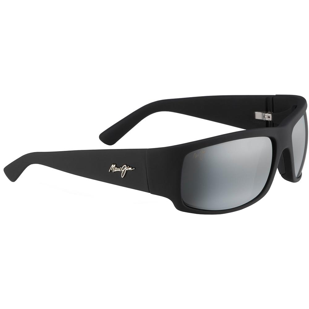 Lunettes de Soleil Maui Jim World Cup Noir Mat Caoutchouc Gris Neutre Mineral ST Bidegrade 266 02MR