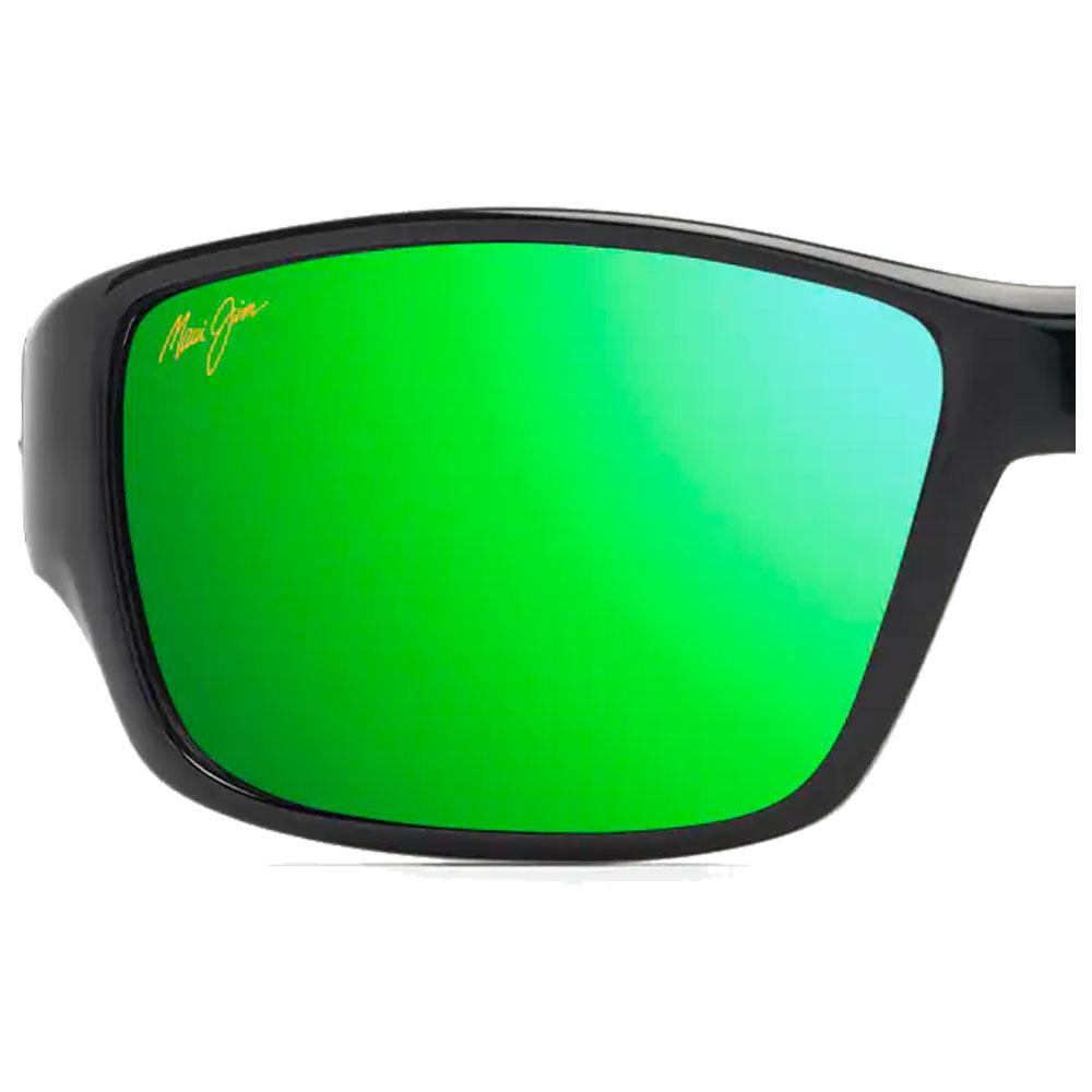 Lunettes de Soleil Maui Jim Local Kine Shiny Black Grey Maroon MauiGreen MauiBrilliant MM810 061