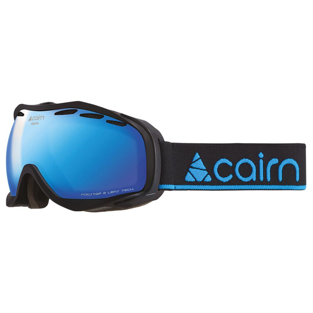 Masque de Ski Cairn Alpha Mat Black Blue Mirror Spx 3000 Ium