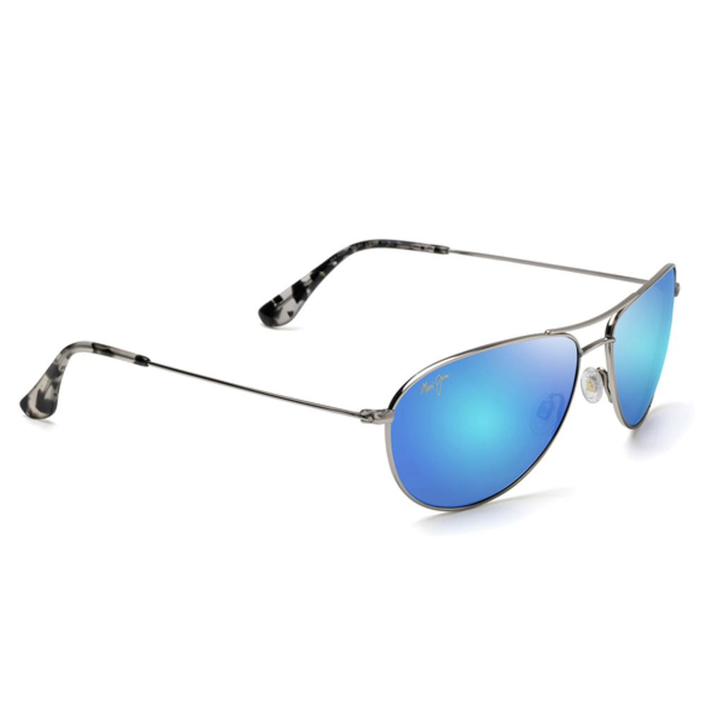 Lunettes de Soleil Maui Jim Sea House Silver Blue Hawaii B772 17