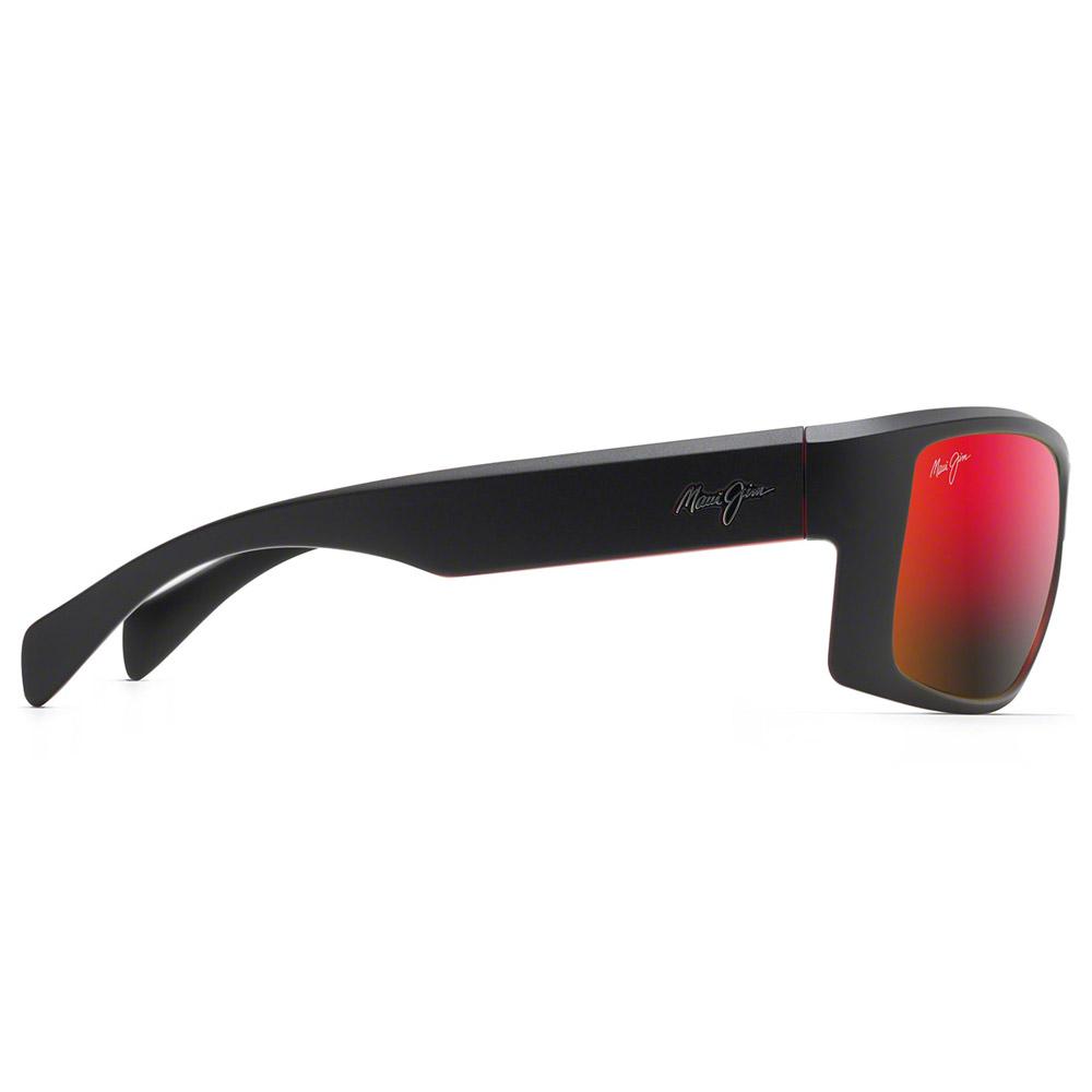 Lunettes de Soleil Maui Jim Equator Noir Rouge Hawail Lava Mineral SuperThin