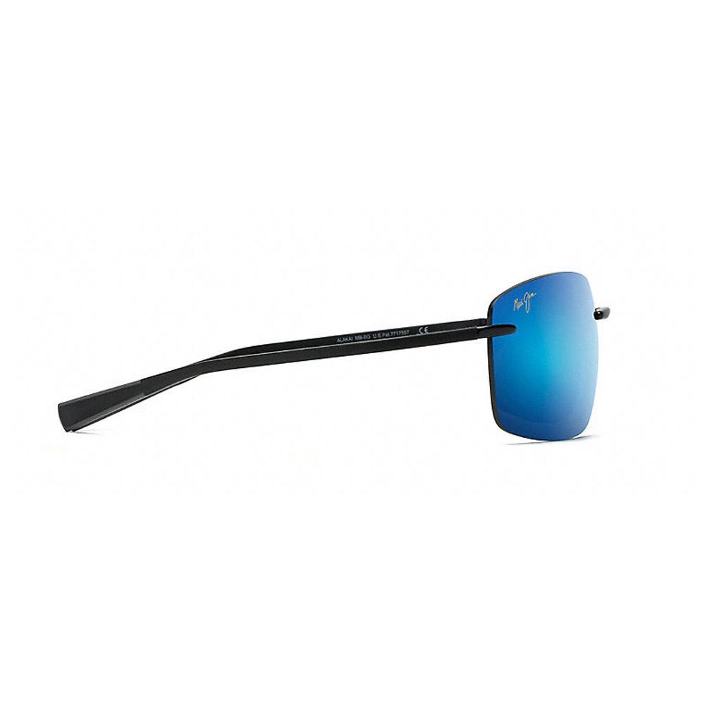 Lunettes de Soleil Maui Jim Kumu Blue Hawaii Black Gloss B724 02