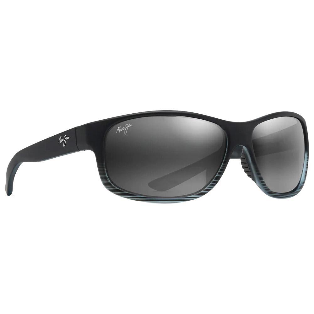 Lunettes de Soleil Maui Jim Kaiwi Channel Grey Black Stripe Gris