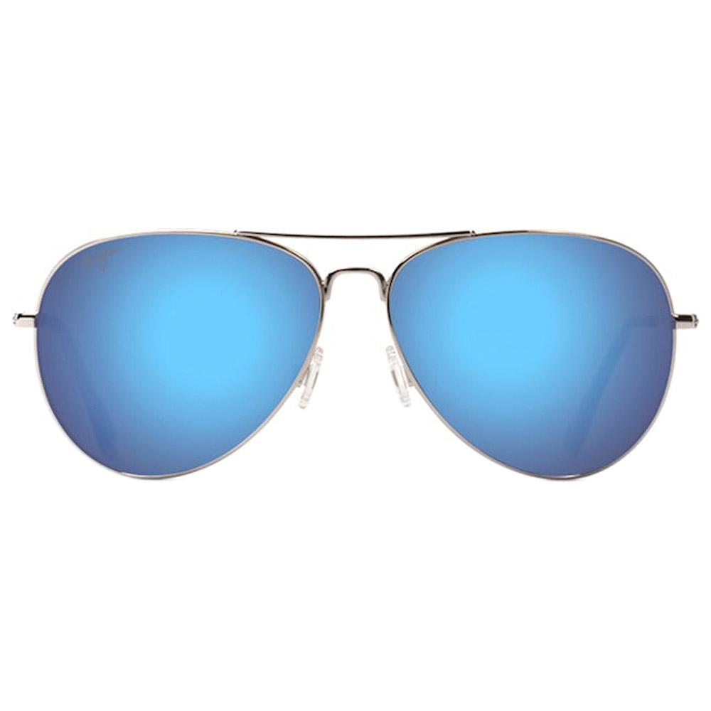 Lunettes de Soleil Maui Jim Mavericks Silver Bleu Hawai MauiPure B264 17