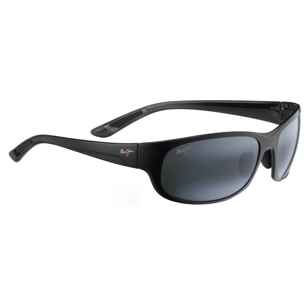 Lunettes de Soleil Maui Jim Twin Falls Noir Brillant Gris Neutre 417 02J