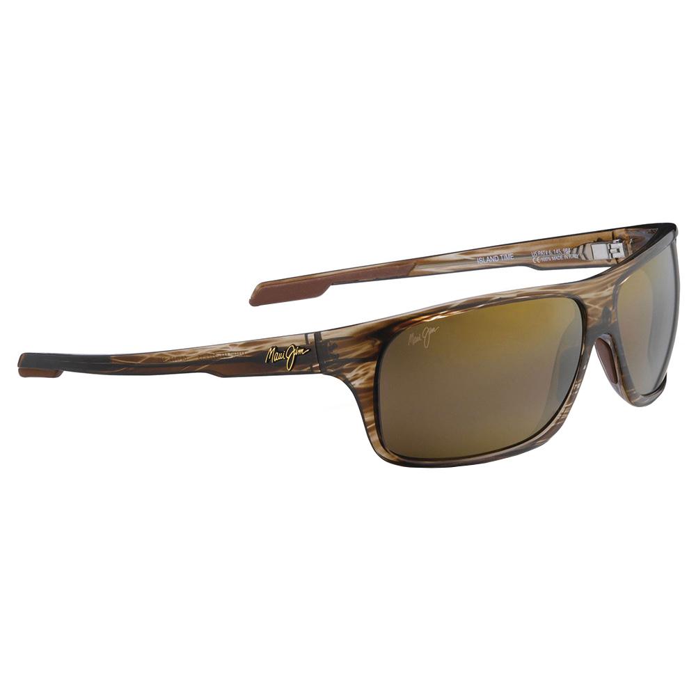 Lunettes de Soleil Maui Jim Island Time Beige fonce Hcl Bronze Mineral ST Bidegrade H237 15