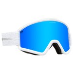 Electric Masque de Ski Hex Matte White Nuron Blue Chrome Présentation