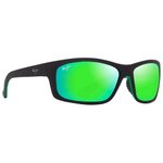 
Maui Jim Lunettes de soleil Kanaio Coast Noir Mat Vert MauiGreen Minéral Superthin  Présentation