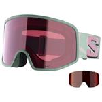 
Salomon Masque Sentry Pro Iceberg Green Qst Sigma Silver Pink + Sigma Gun Metal  Présentation