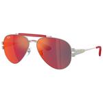 
Ray Ban Lunettes de soleil RB3762M Scuderia Ferrari Collection Polished Silver Red Yellow Mirror 
