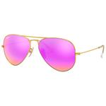 
Ray Ban Lunettes de soleil RB3025 Aviator Mat Gold Cyclamen Flash Polarized 