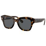 
Ray Ban Lunettes de soleil RB2186 State Street Polished Havana Brown Transparent Dark Grey 