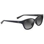 
Maui Jim Lunettes de soleil Punono Shiny Black Neutral Grey Minéral Superthin  Présentation