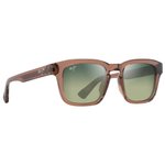 
Maui Jim Lunettes de soleil Maluhia Marron Clair Transparent Brillant Maui Ht Minéral Superthin  Présentation