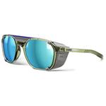 
Julbo Lunettes de soleil Slack Cover Translucide Brillant Vert Army Gris Spectron Hd 4 Polarized  Présentation