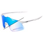 
100% Lunettes de soleil Hypercraft Bastille Pearl White Glitter Blue Mirror Photochromic Lens  Présentation