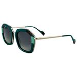 
Binocle Eyewear Lunettes de soleil Rosalia Silver Dark Green Pastel Gradient Grey Polarized  Présentation