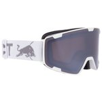 Red Bull Spect Masque de Ski Park Shiny White Smoke Silver Mirror 