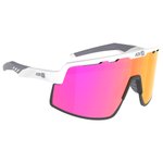 
AZR Lunettes de soleil Speed Rx Blanche Vernie Grise Photochromique Irisé Rose  Présentation