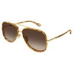 
Chloé Lunettes de soleil CH0382S 002 Gold Tortoise  Présentation