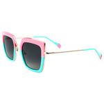 
Binocle Eyewear Lunettes de soleil Veronika Shiny Gold Pastel Blue Pink Gradient Grey Polarized  Présentation