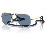 
Ray Ban Lunettes de soleil Aviator Kids Polished Arista Gold Light Blue Mirror  Présentation