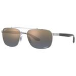 
Ray Ban Lunettes de soleil RB3701 Polished Silver Chromance Blue Gold Polar 
