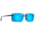 
Maui Jim Lunettes de soleil Laulima Asian Fit Noir Brillant Bleu Blue Hawaii MauiPure  Présentation