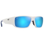 
Maui Jim Lunettes de soleil Keha Asian Fit Blanc Mat Bleu Hawaï Minéral SuperThin  Présentation