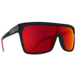 
Spy Lunettes de soleil Flynn Soft Matte Black Red Face HD Plus Gray Green with Red Light Spectra Mirror  