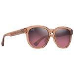 
Maui Jim Lunettes de soleil Akahai Asian Fit Marron Clair Transparent Brillant Maui Rose Minéral Superthin  Présentation