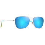 
Maui Jim Lunettes de soleil Naauao Argent Brillant Bleus Verts Bleu Hawaï MauiPure  Présentation