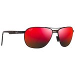 
Maui Jim Lunettes de soleil Castles Vernie Noir Mat Havane Foncé Hawaii Lava Minéral Superthin  Présentation