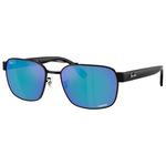
Ray Ban Lunettes de soleil RB3751CH Polished Black Chromance Grey Blue Mirror Polar 