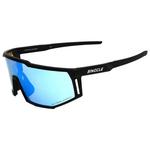 
Binocle Eyewear Lunettes de soleil Horizon Shiny Black Ice Blue Mirror Polarized  Présentation