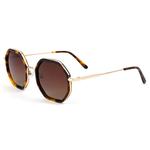 
Binocle Eyewear Lunettes de soleil Lisboa Shiny Gold Black Brown Gradient Polarized  Présentation