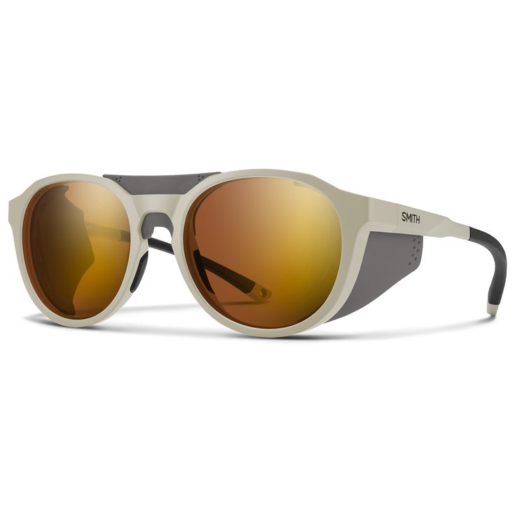 Smith Lunettes de soleil Venture Matte Bone Chromapop Glacier Photochromic Copper To Gray Gold Mirror Présentation